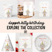 ダッパー子猫誕生日パーティー スタンダードランチョンナプキン