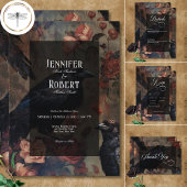 ダークゴシックヴィンテージ赤面フローラ&ブラックラヴェンス セーブザデート