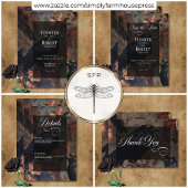 ダークゴシックヴィンテージ赤面フローラ&ブラックラヴェンス サンキューカード