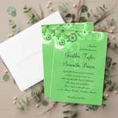 濃い緑のフローラ結婚のテーブル座席表 ポスター (この独立クリエイターのコレクションをカスタマイズ。テスト)