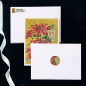 Golden Poinsettia | Personalized December 25 Blank ギフトタグ (この独立クリエイターのコレクションをカスタマイズ。)