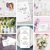 Pastel Butterfly Wedding Envelope Seal  ラウンドシール