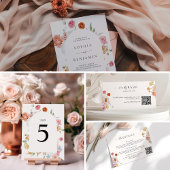 カラフル春の花RSVP結婚の応答 エンクロージャーカード