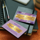 繊細な薄紫水色 予約カード