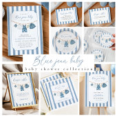 Blue Jean Baby Baby Shower Thank You Card サンキューカード
