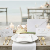 Watercolor Destination plane flight abroad wedding 招待状