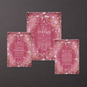 Diamonds of Love Pink 結婚's エンクロージャーカード (この独立クリエイターのコレクションをカスタマイズ。)