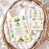 恐竜の卵かわいい水彩赤ちゃんシャワー ペーパープレート