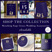 恐竜結婚のTレックス新郎新婦ブルー金ゴールド 箔招待状