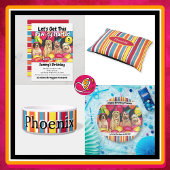 犬のパーティーこの手を取得しよう帽子でスタートした犬 スクエアシール