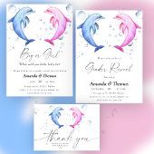 水彩イルカ性別の表示 スタンダードカクテルナプキン