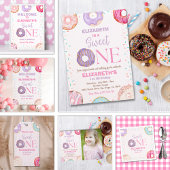 Donut Sweet One Birthday Girl Party ポスター