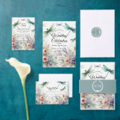 Classic Black on White Ornately Framed Wedding 出欠カード (この独立クリエイターのコレクションをカスタマイズ。)