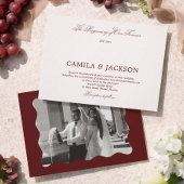 Old Money Burgundy Wedding Details  エンクロージャーカード