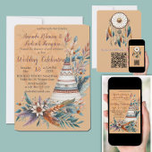 Dreamcatcher in a Bohemian theme 招待状