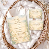 Dreamy Ocean Pearl Nursery Baby Shower 招待状