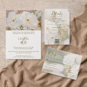 夢見るようなロマンチックな白いバラの花びらの背景 セーブザデート (この独立クリエイターのコレクションをカスタマイズ。)