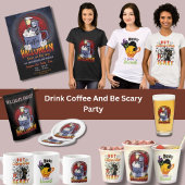 コーヒーを飲んで怖がる タンブラーグラス