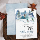 ダックスウッドランドフォレスト自然60th誕生日パーティー 箔招待状