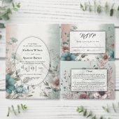 デュスキー花びらアンドソフトセレニティフローラ 出欠カード (この独立クリエイターのコレクションをカスタマイズ。)