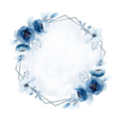 ダスティーとネイビーブルー牡丹リハーサルディナー 招待状