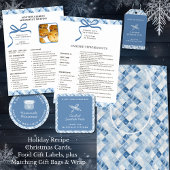 ダスティブルーチェックパターンホリデイ 薄葉紙