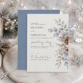 冬の植物モチーフの結婚式 "Winter Botanical" | 招待状