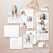 Pink Simple Modern Script Graduate advice & wishes アドバイスカード