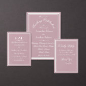 1つのRSVPウェブサイトメールでDusty Pink All 結婚 In One 招待状 (この独立クリエイターのコレクションをカスタマイズ。)