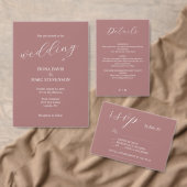 ほこりっぽいバラ書道結婚式の日付カードを保存 招待状 (この独立クリエイターのコレクションをカスタマイズ。)