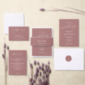 ほこりっぽいバラ書道結婚式の日付カードを保存 招待状 (この独立クリエイターのコレクションをカスタマイズ。)