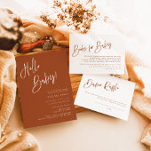 ハローベビーテラコッタボヘミアン自然ベビーシャワー ペーパープレート