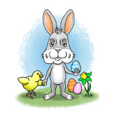 Easter bunny and the Chicken Tシャツ