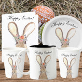 かわいい水の色ラビットバニーハレイースターフローラ スクエアシール