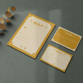 エレガンスモダンヴィンテージウェディング 招待状