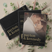 エレガントスタイリッシュシンプル金ゴールド写真 サンキューカード (この独立クリエイターのコレクションをカスタマイズ。テスト)