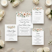 Elegant Anemone Wildflower Wedding Return Address  ラベル