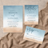 エレガント海ビーチショアサンド写真結婚ズ サンキューカード (この独立クリエイターのコレクションをカスタマイズ。)