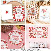 金ゴールドレッドストロベリーベリーファーストハッピーバースデー バンティングフラッグ