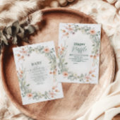 赤面エレガントフローラベビー開花おむつラッフル エンクロージャーカード