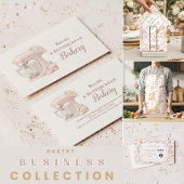 Elegant Blush Patisserie Bakery Business 名刺
