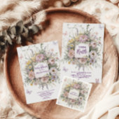 ボホワイルドフラワー蝶の赤ちゃんシャワー スタンダードカクテルナプキン