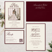 Elegant Calligraphy Burgundy Wedding フェイバーボックス