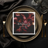 Elegant Burgundy Romantic Rose Guest Book ゲストブック