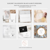 エレガントなウェディングフェイクVellumオーバーレイ写真モノグラム 招待状