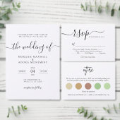 書道エレガントの結婚ウェブサイトRSVP QRコード エンクロージャーカード (この独立クリエイターのコレクションをカスタマイズ。)