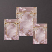 エレガントシャンデリア結婚ピンク 招待状 (この独立クリエイターのコレクションをカスタマイズ。)