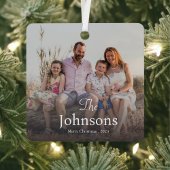 クリスマスエレガント | モダントレンディーおもしろいファミリー メタルオーナメント
