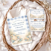 エレガントな沿岸の貝殻ベビーシャワー 招待状