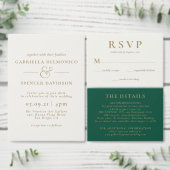 エメエレガントラルドグリーン金ゴールド結婚ズ詳細 エンクロージャーカード (この独立クリエイターのコレクションをカスタマイズ。)